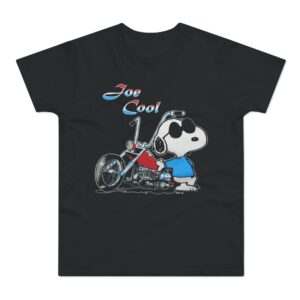 Snoopy Biker USA Patriotic Chopper Peanuts Large T Shirt Mens Tshirt